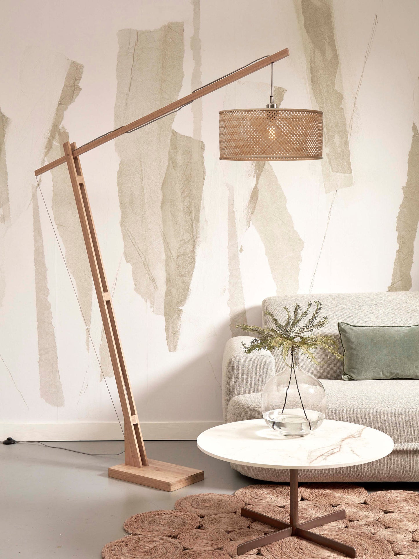 GOOD&MOJO Floor lamp Java XL bl/50x22, bl/nat.