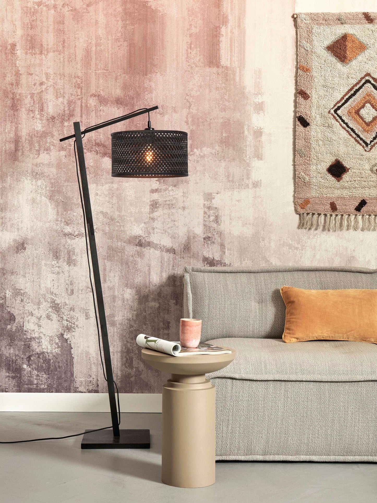 GOOD&MOJO Floor lamp Java XL nat/50x22, bl/nat.