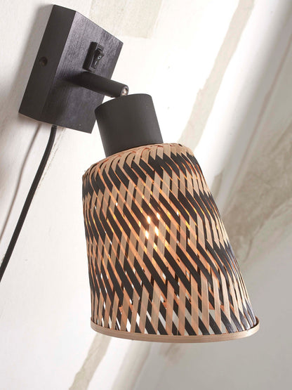 GOOD&MOJO Wall lamp Java bl/15x17, bl./nat.