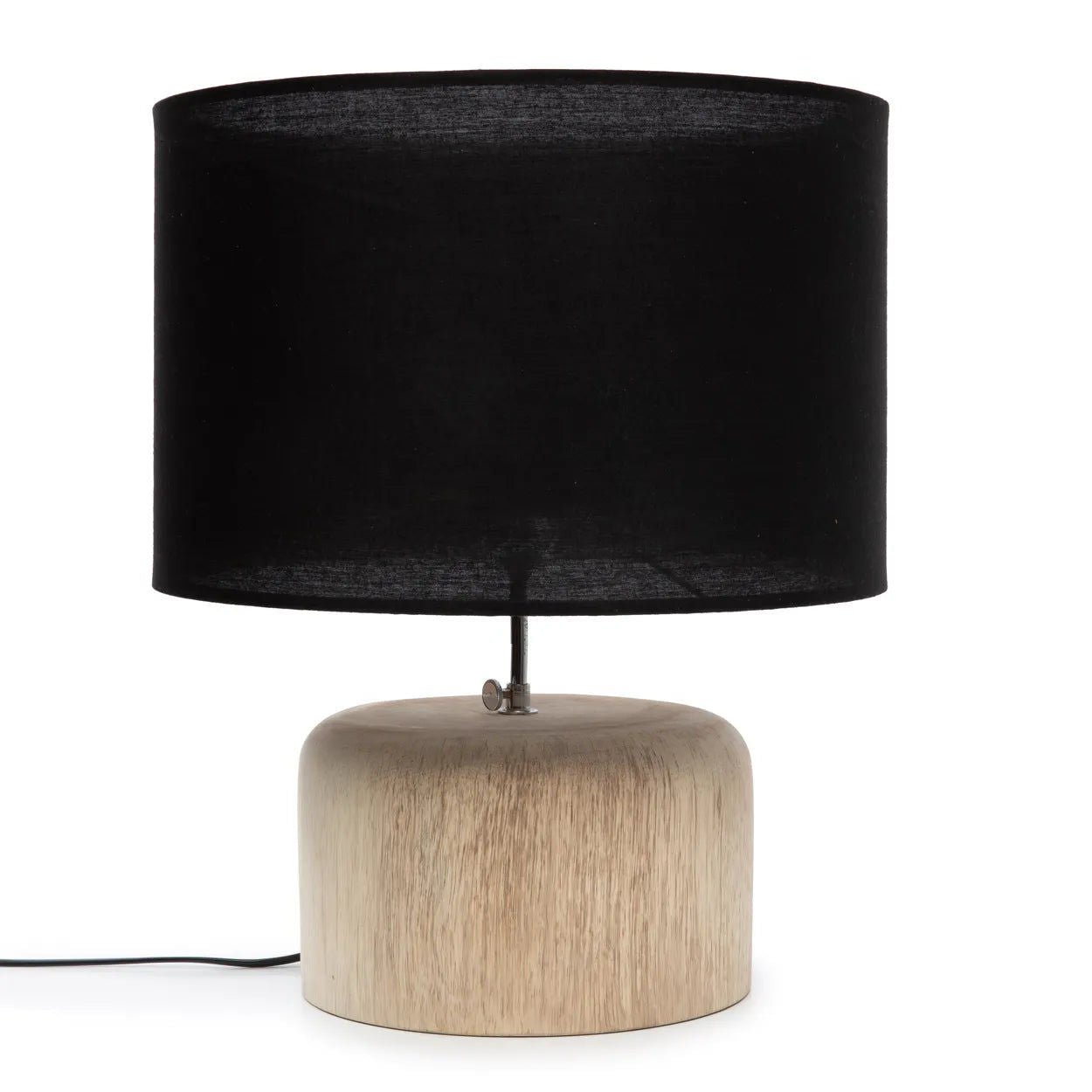 Bazar Bizar Antwerp The Teak Wood Table Lamp - Natural Black