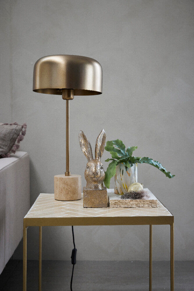 LENE BJERRE Sofillia bordlampe 53x25 cm. guld marmor