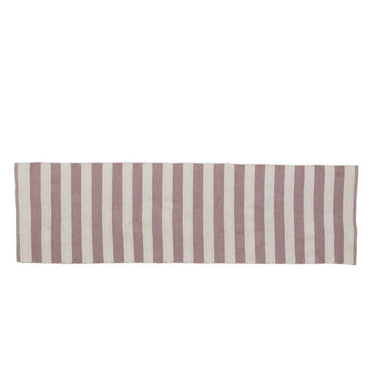 Lene Bjerre Design DK Strivie gulvtæppe løber 240x70 cm. stribet rosa