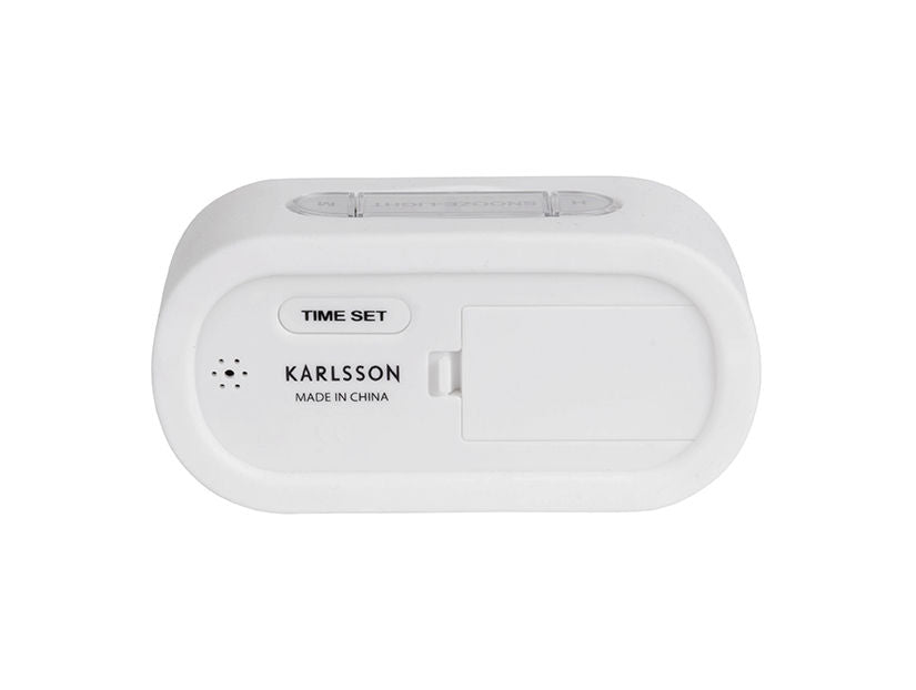 Karlsson Alarm clock Gummy rubberized white