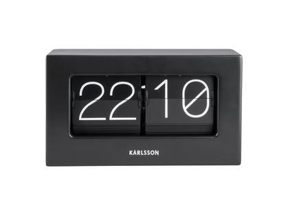 Karlsson Wall / Table clock Boxed Flip matt black