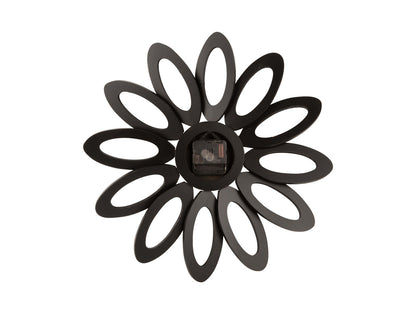 Karlsson Wall clock Fiore wood veneer black