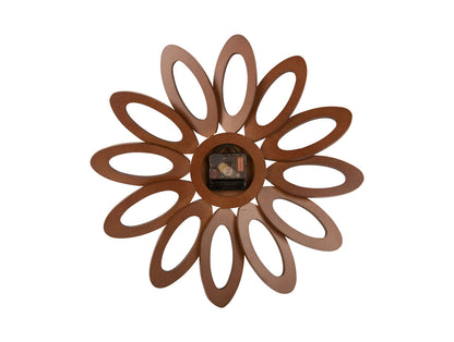 Karlsson Wall clock Fiore dark wood veneer