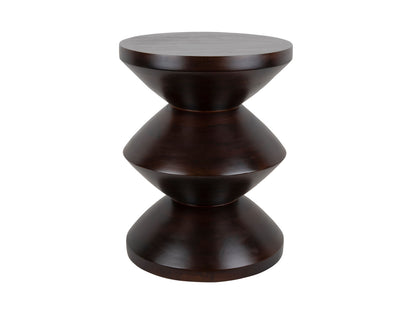 Leitmotiv Side table Totem mango wood walnut lacquered