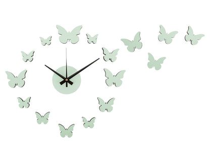 Karlsson Wall clock DIY Butterfly soft green