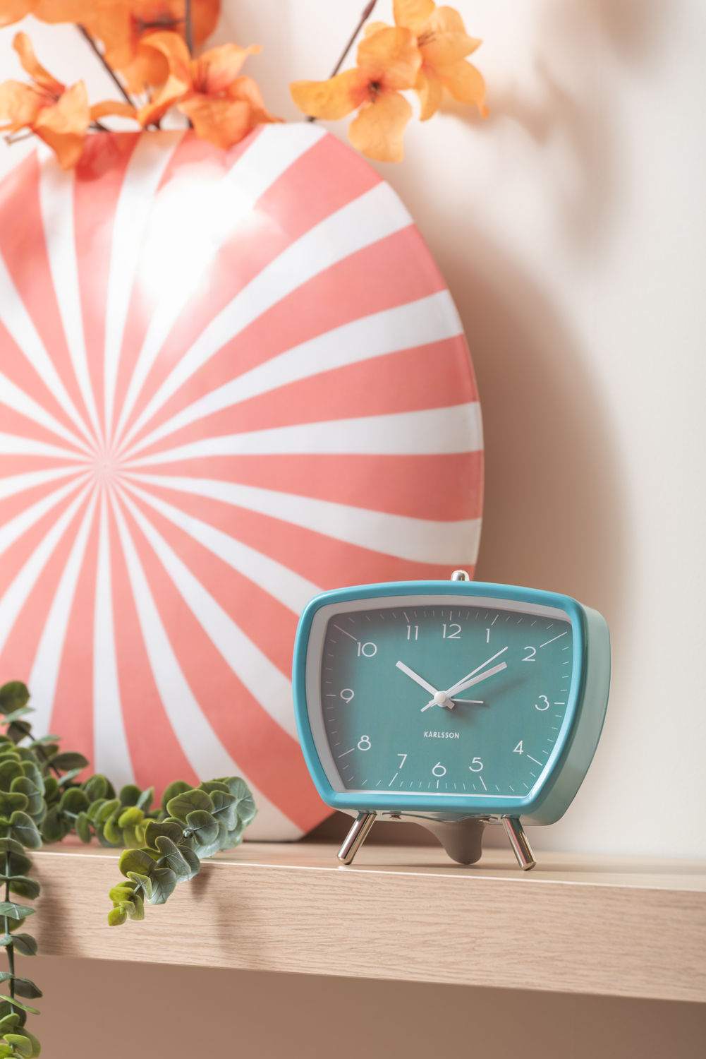 Karlsson Alarm clock Candy Circus Retro turquoise blue