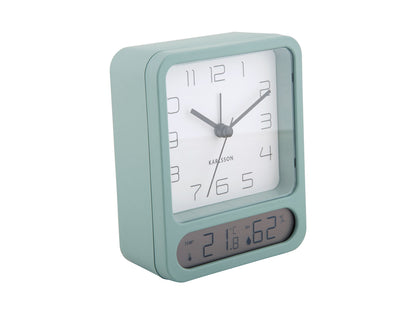 Karlsson Alarm clock Duo matt grayed jade