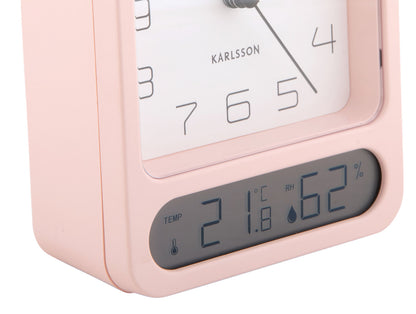 Karlsson Alarm clock Duo matt soft pink