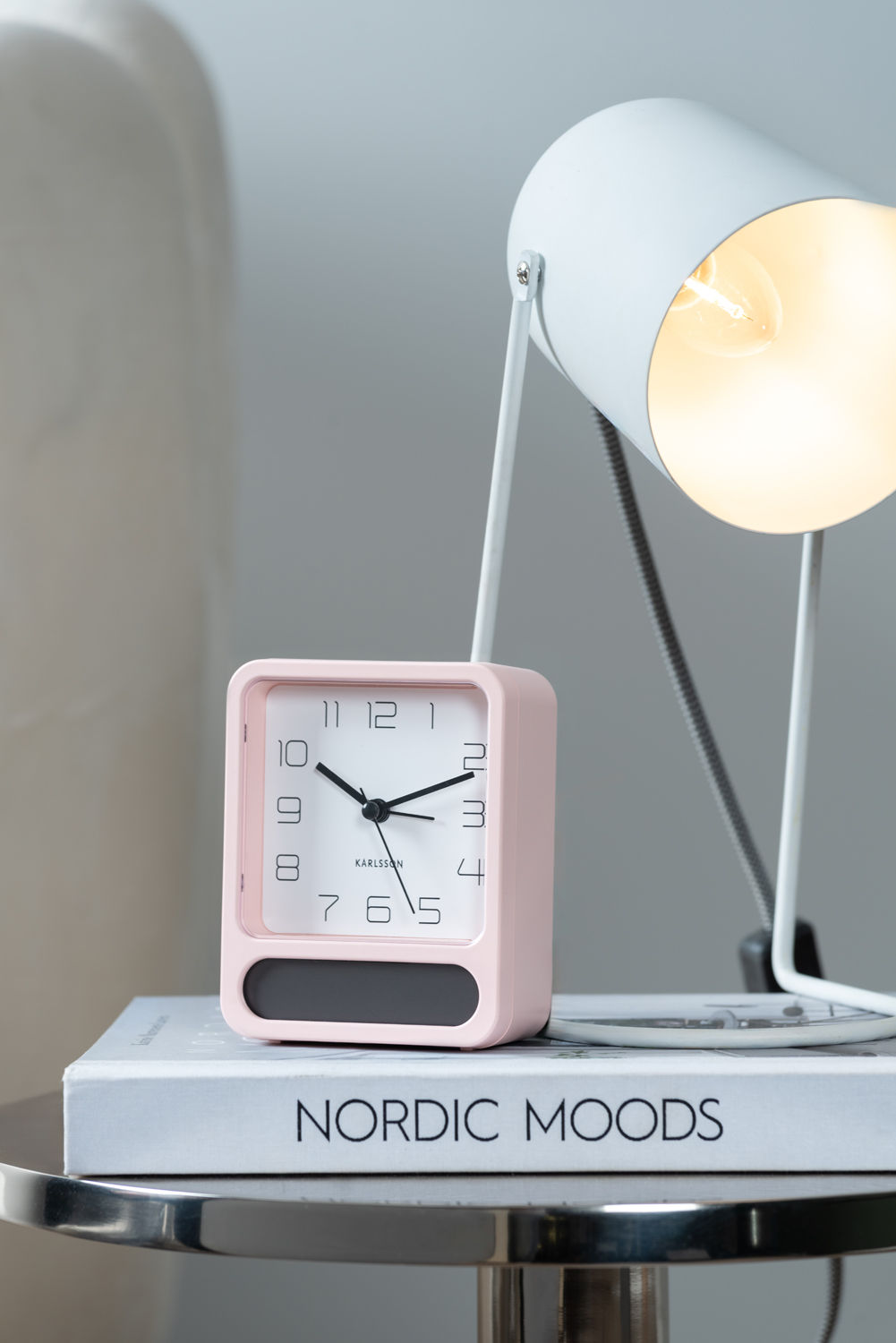 Karlsson Alarm clock Duo matt soft pink