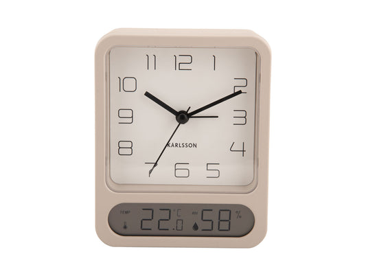 Karlsson Alarm clock Duo matt warm grey