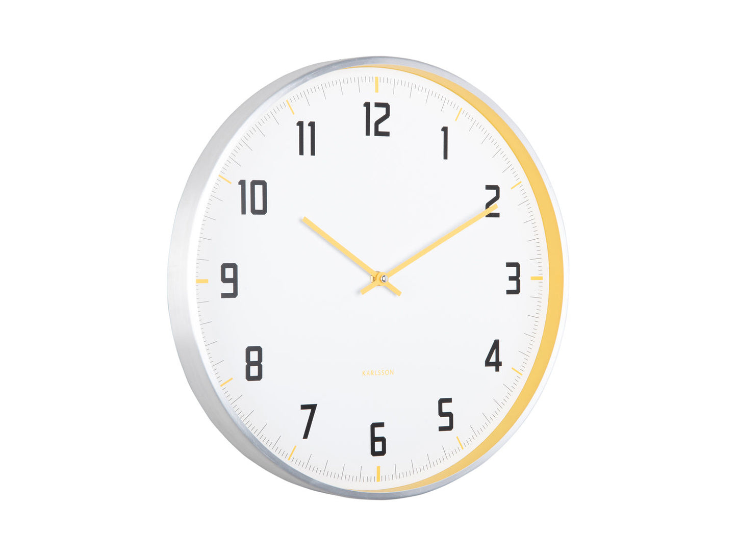 Karlsson Wall clock Sporty bright yellow