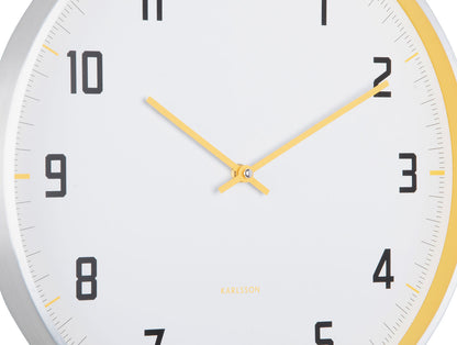 Karlsson Wall clock Sporty bright yellow