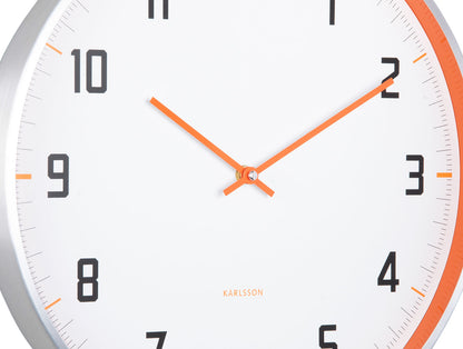 Karlsson Wall clock Sporty bright orange