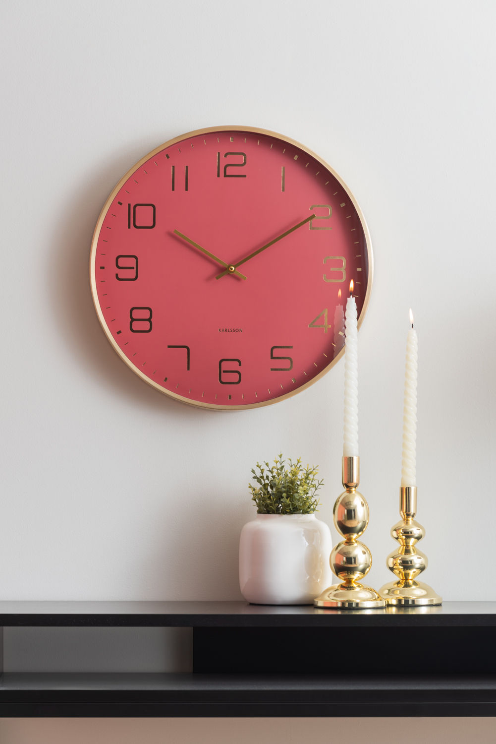 Karlsson Wall clock Elegance Glow red ochre