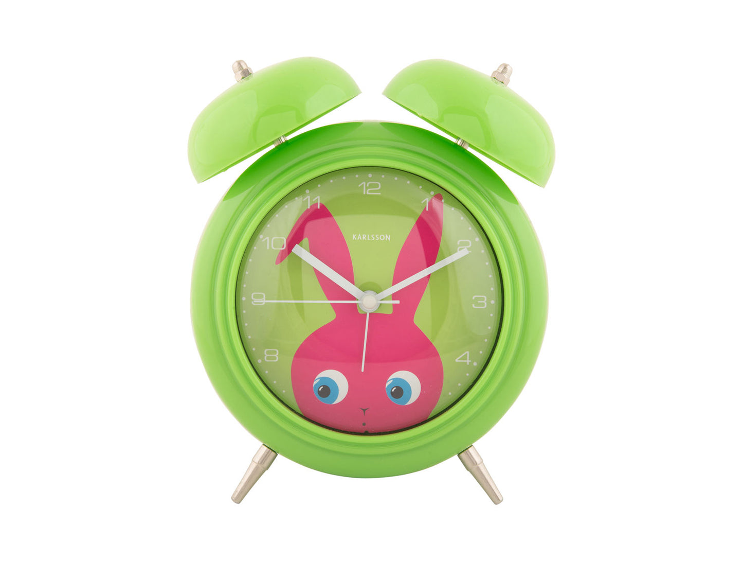 Karlsson Alarm clock Peekaboo Bunny dark green