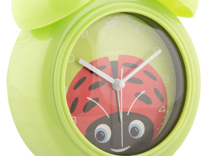 Karlsson Alarm clock Peekaboo Ladybug green