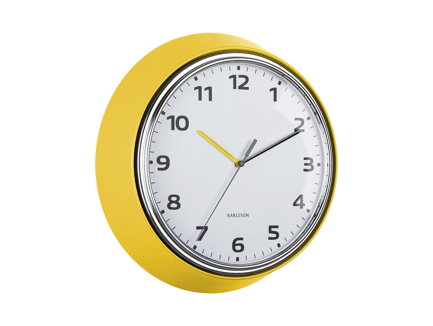 Karlsson Wall clock Modern Retro bright yellow