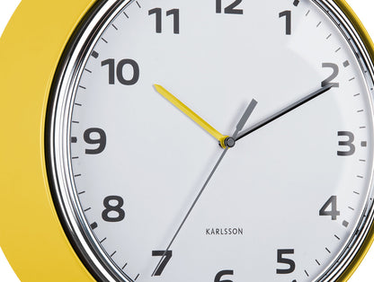 Karlsson Wall clock Modern Retro bright yellow