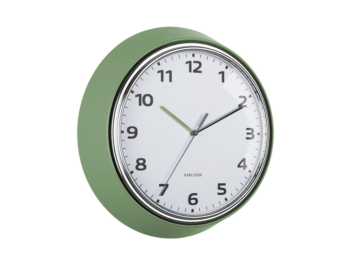 Karlsson Wall clock Modern Retro jungle green