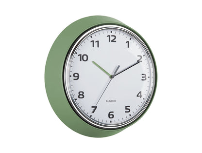 Karlsson Wall clock Modern Retro jungle green