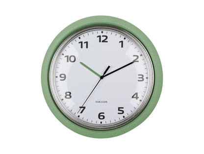 Karlsson Wall clock Modern Retro jungle green