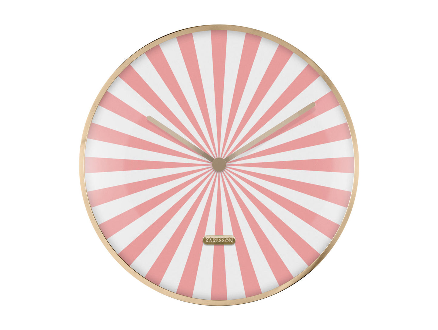 Karlsson Wall clock Candy Swirl Dome flamingo pink & white