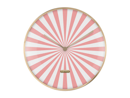 Karlsson Wall clock Candy Swirl Dome flamingo pink & white