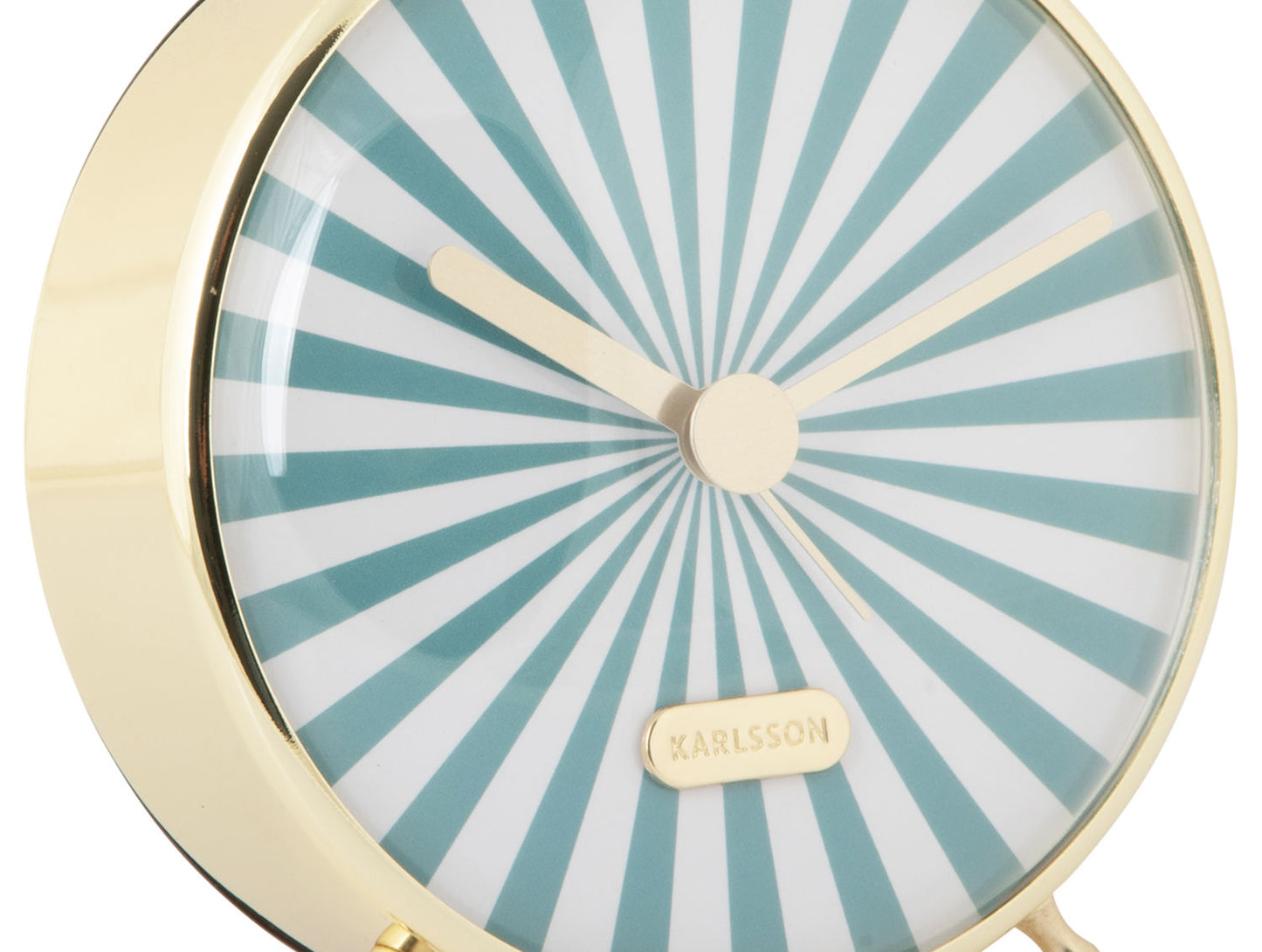 Karlsson Alarm clock Candy Swirl turquoise blue & white