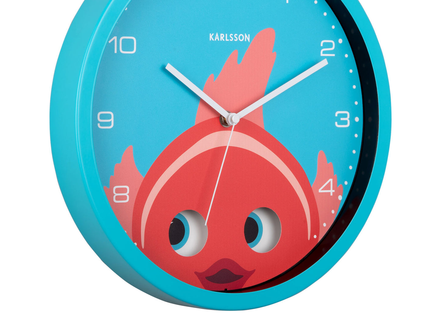 Karlsson Wall clock Peekaboo Goldfish light blue