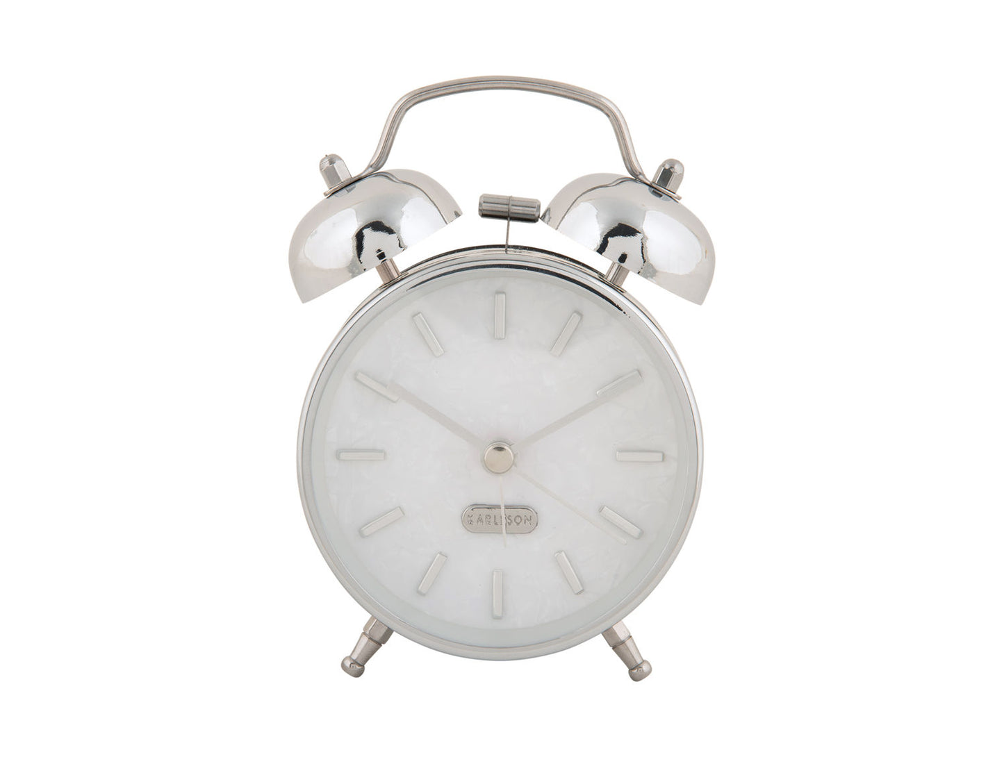 Karlsson Alarm clock Pearl Glow chrome plated