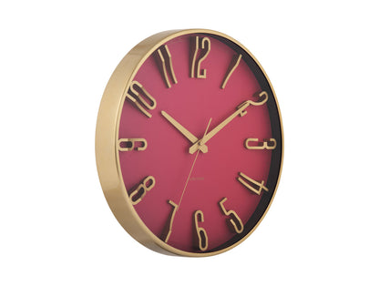 Karlsson Wall clock Elevated Glam metallic dark pink