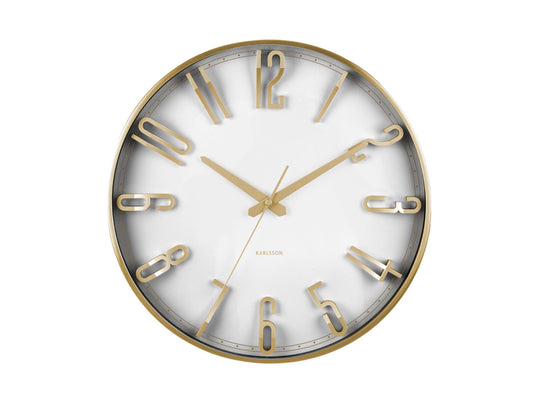 Karlsson Wall clock Elevated Glam metallic white