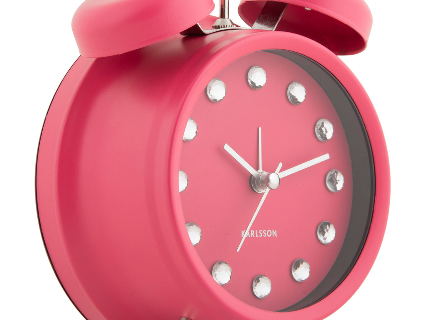 Karlsson Alarm clock Glam Diamonds dark pink