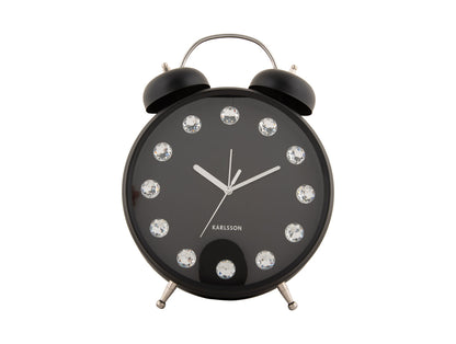 Karlsson Alarm clock Glam Diamonds XL black