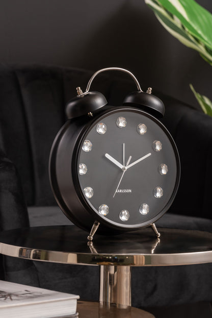 Karlsson Alarm clock Glam Diamonds XL black