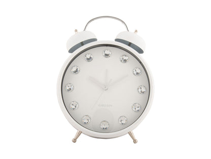 Karlsson Alarm clock Glam Diamonds XL white