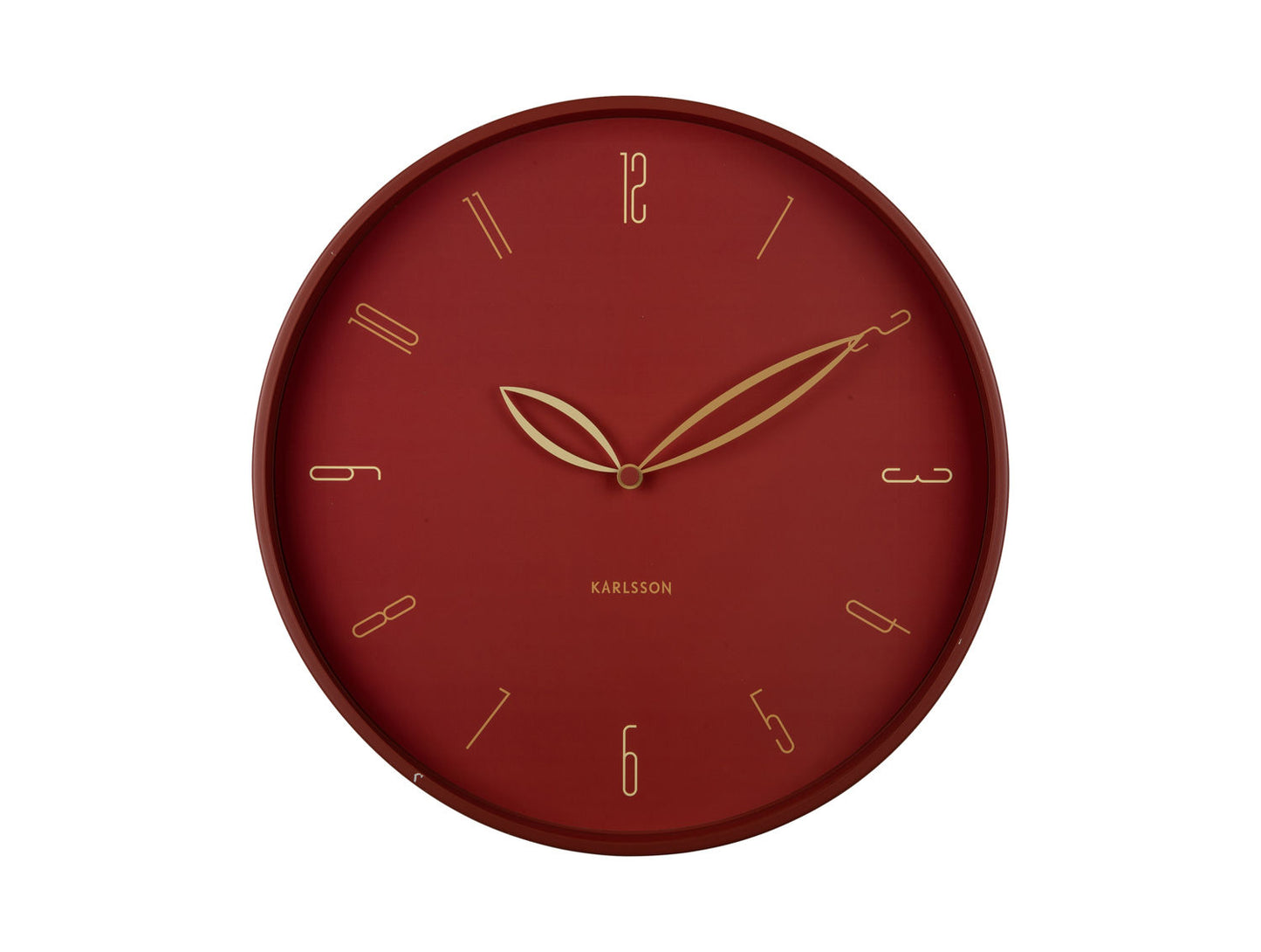 Karlsson Wall clock Petals red ochre