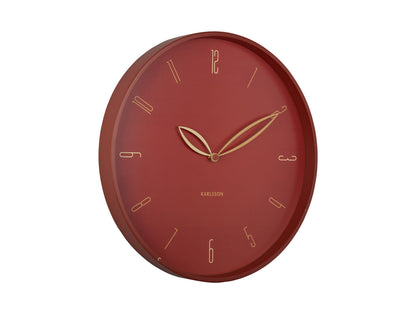 Karlsson Wall clock Petals red ochre