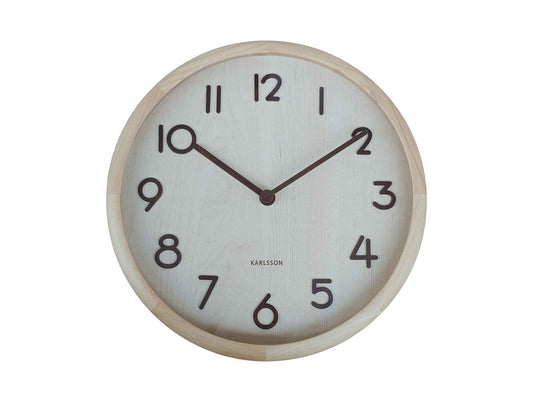 Karlsson Wall clock Pure Bold light wood