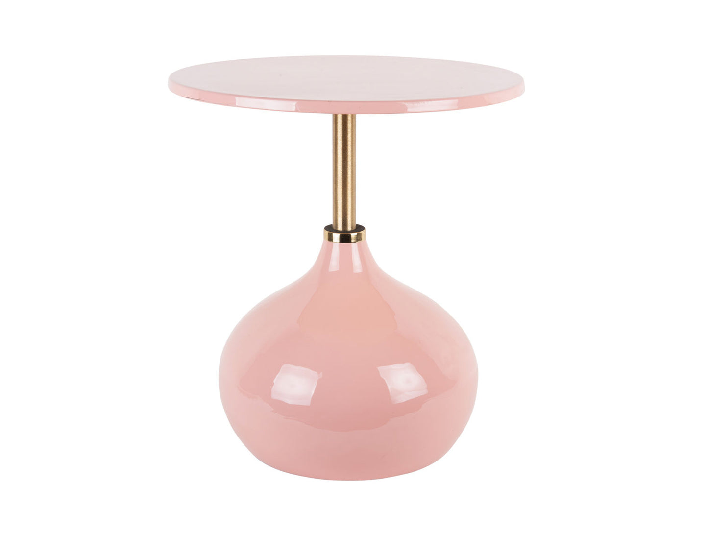 Leitmotiv Side table Kensi enamel flamingo pink