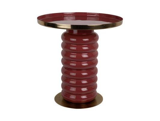 Leitmotiv Side table Ruby enamel red ochre