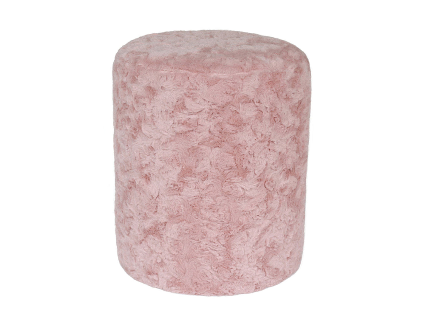 Leitmotiv Pouf Tierno furry faded pink