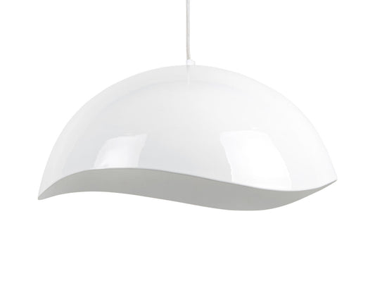 Leitmotiv Pendant lamp Waved large enamel white