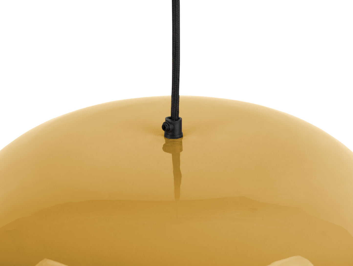 Leitmotiv Pendant lamp Waved large enamel honey yellow