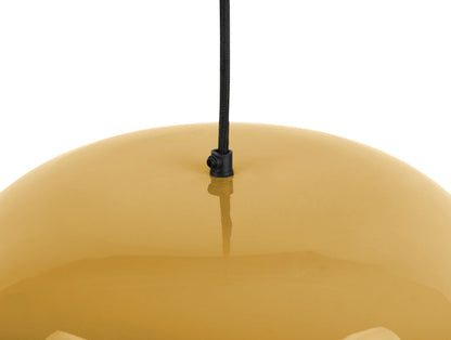 Leitmotiv Pendant lamp Waved large enamel honey yellow