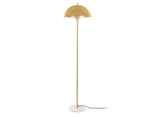 Leitmotiv Floor lamp Waved enamel honey yellow