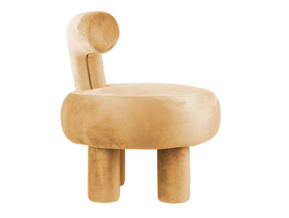 Leitmotiv Chair Abrazo velvet sand brown